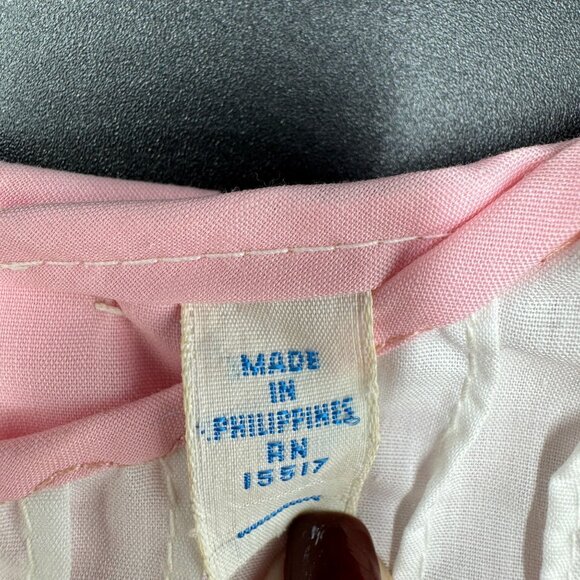 Vtg 70's 80's Baby Girls "Hello World" Pink Dress w/Duck Embroidery 0-6 months - Picture 13 of 14